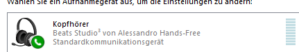 Wieso erkennt MS Teams mein Beats Studio Mikro nicht?