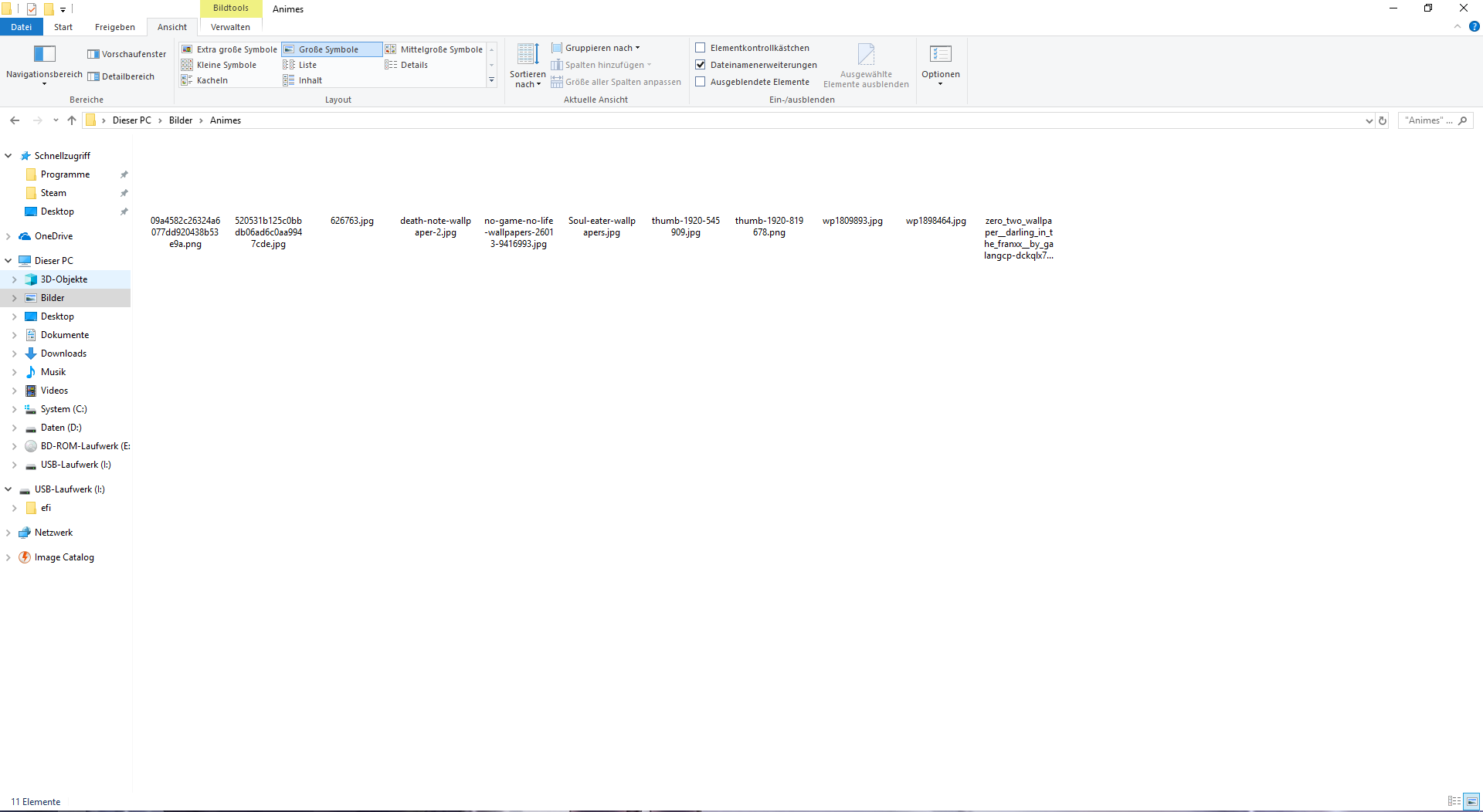 Bilddateien werden im Explorer nicht angezeigt