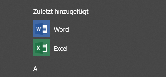 Starmenü zeigt gelöschte Programme an