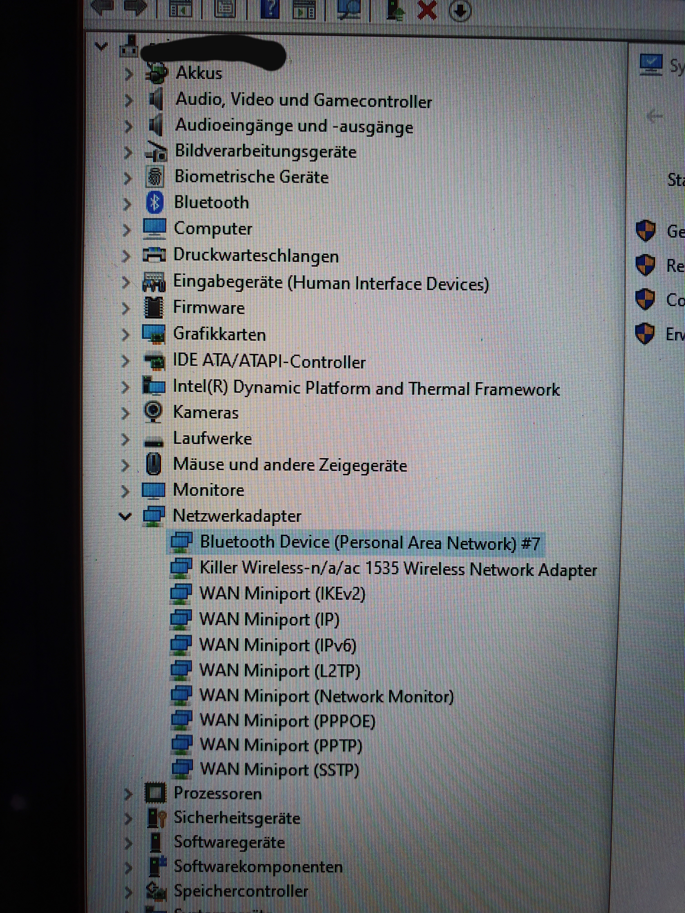 Keine Netzwerkadapter mehr verfügbar werden aber angezeigt