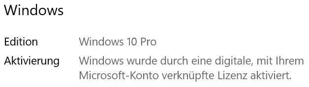 Aktivierung Win10 Update von Win8.1 auf neuem NUC nicht möglich