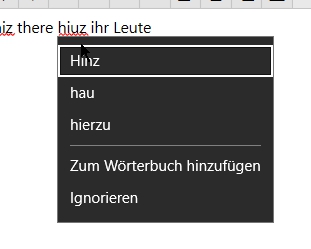 Autokorrektur-einstellungen in Edge