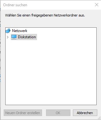 Win 10 - Netzwerk verbinden - Unter durchsuchen werden keine Ordner angezeigt