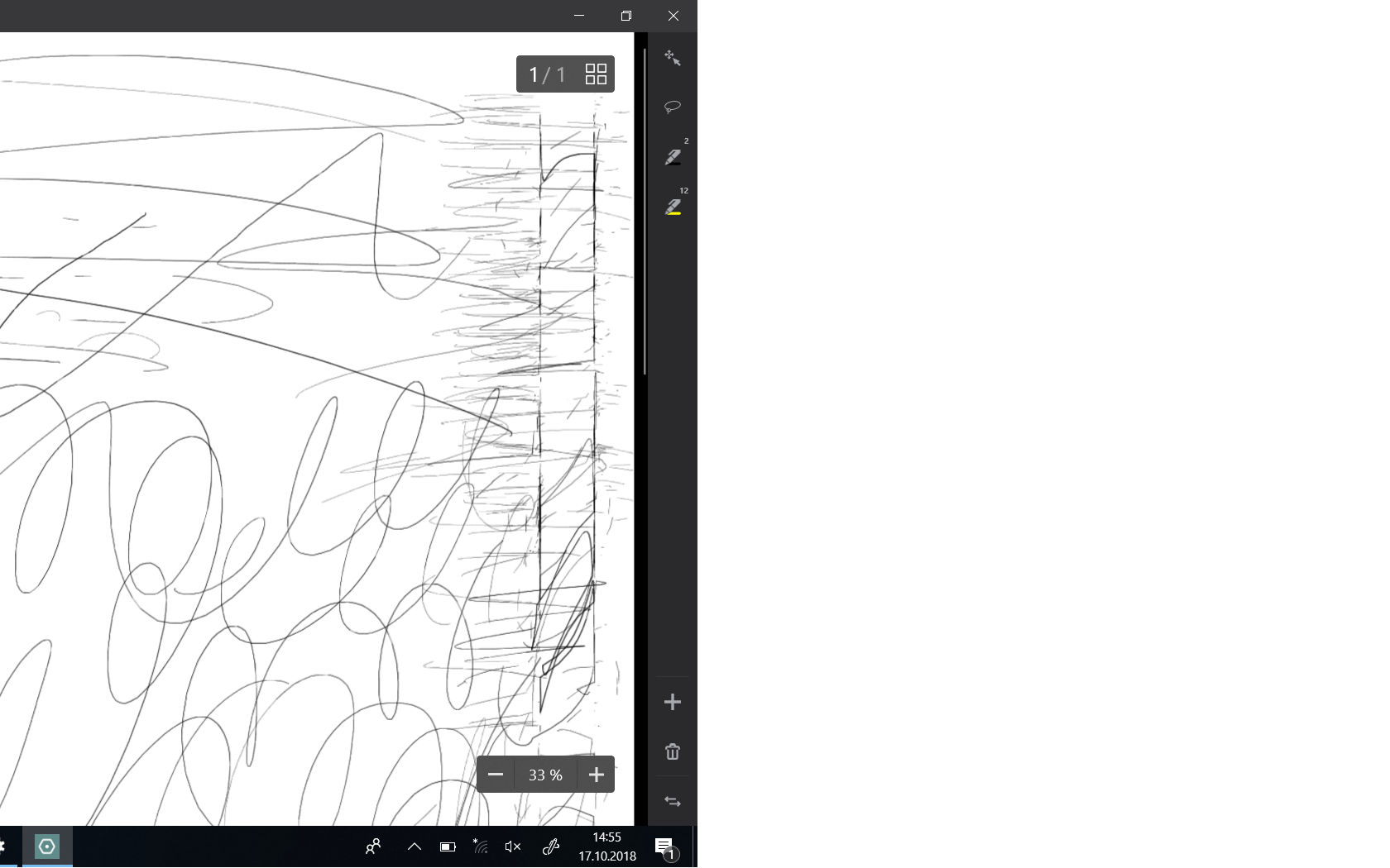 Windows Surface Pro - Touchscreen rechts in einem vertikalen Streifen mit Aussetzern