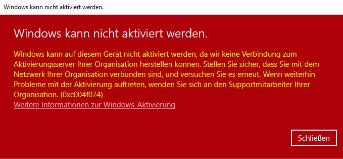 Windows 10-Aktivierung