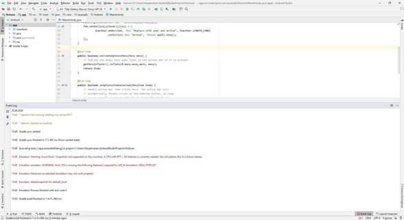 Android Studio; Wieso läuft der Emulator nicht?