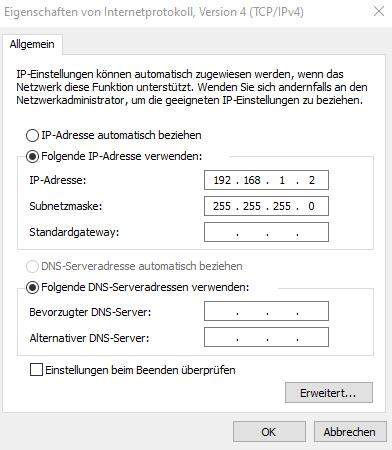 Ethernet kein Netzwerkzugriff nach Neustart?