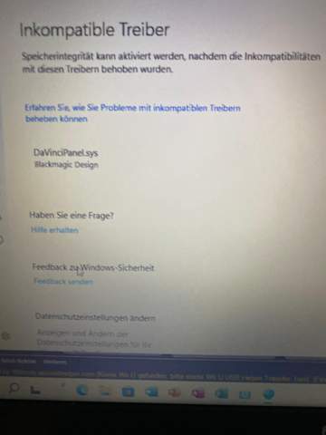 Windows 11 Kernisolierung kann nicht aktiviert werden?