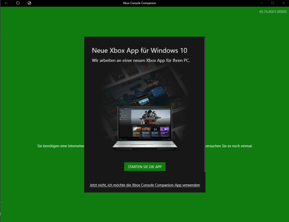 Ich kann mich nicht bei Xbox live anmelden Windows 10(0x405)?