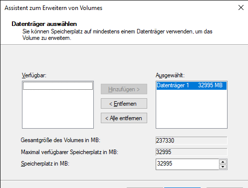 2 Volumen zu einem Volumen zusammenführen?