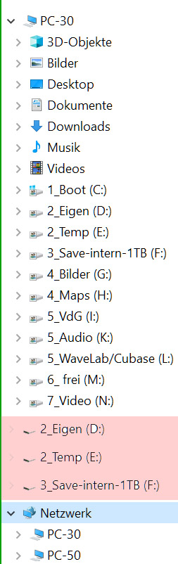im Win-Expolrer werden mir Laufwerke doppelt angezeit?