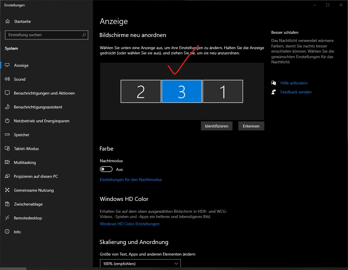 Windows 10 "Projizieren" mit 3 Monitoren und Nvidia Treiber.