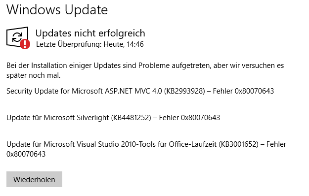update error!