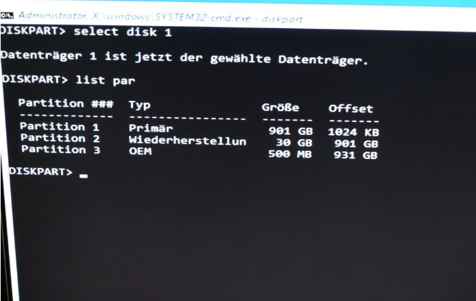 Mehrere Startfehler - Inaccessible boot device, bcd-datei fehlt, windowsinstallationen: 0,...