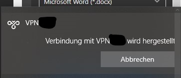 VPN nach Windows 10 Update 1903 nicht mehr erreichbar
