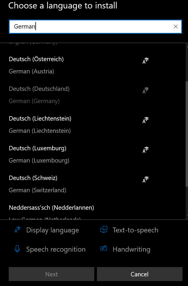 Sprachpackete download bug?