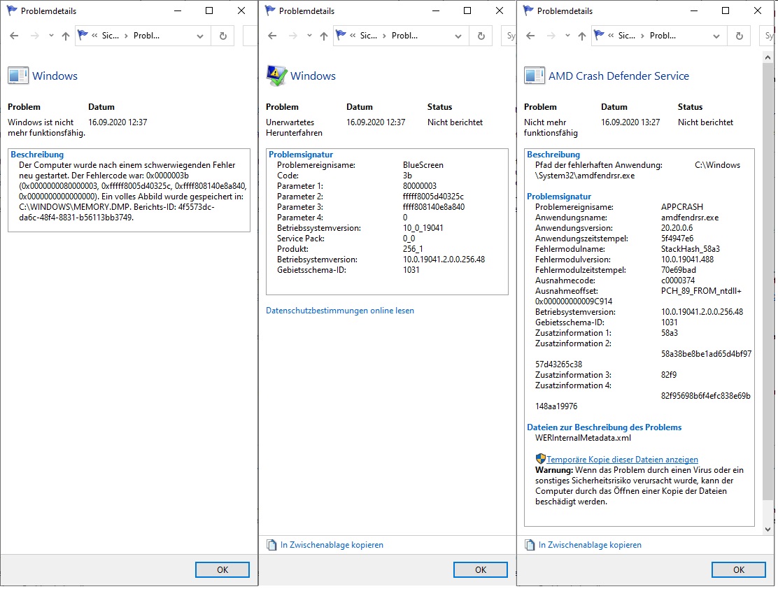 Freeze beim Hochfahren / Automatisch Neustart  dxgkrnl.sys 0X3b  [Windows 10]