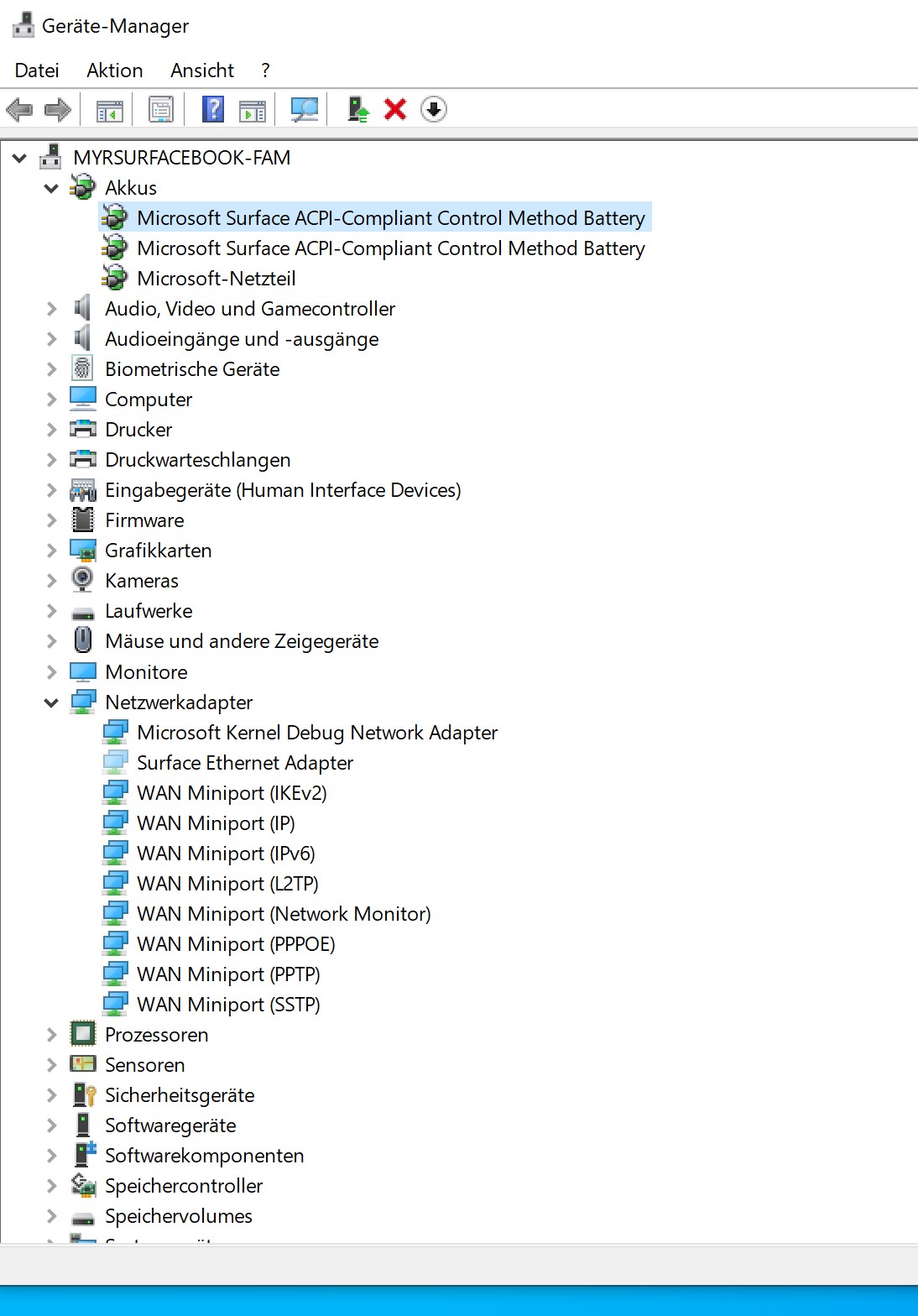 Surface Book Netzwerkadapter WLAN/Marvell fehlt