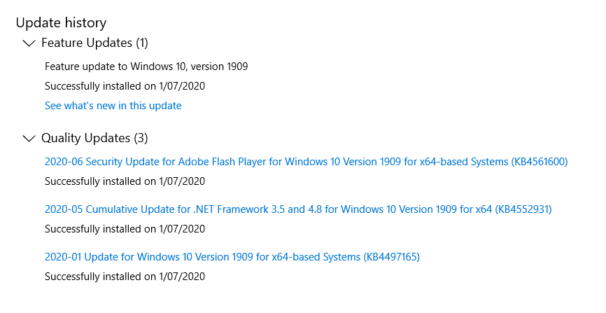 Bluetooth funktioniert nicht mehr seit Update Win10 V1909