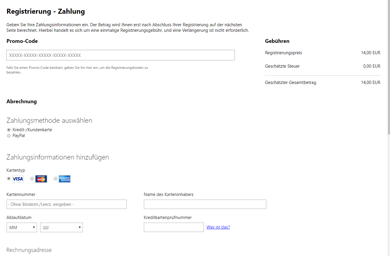 Microsoft Entwickler Konto