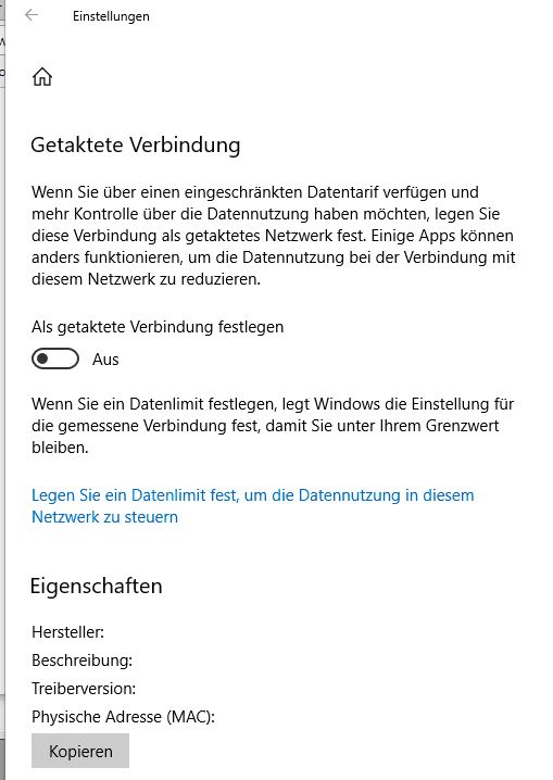 getaktete Netzwerke nicht per default -bzw. auch nicht umzuschalten wenn noch nicht verbunden