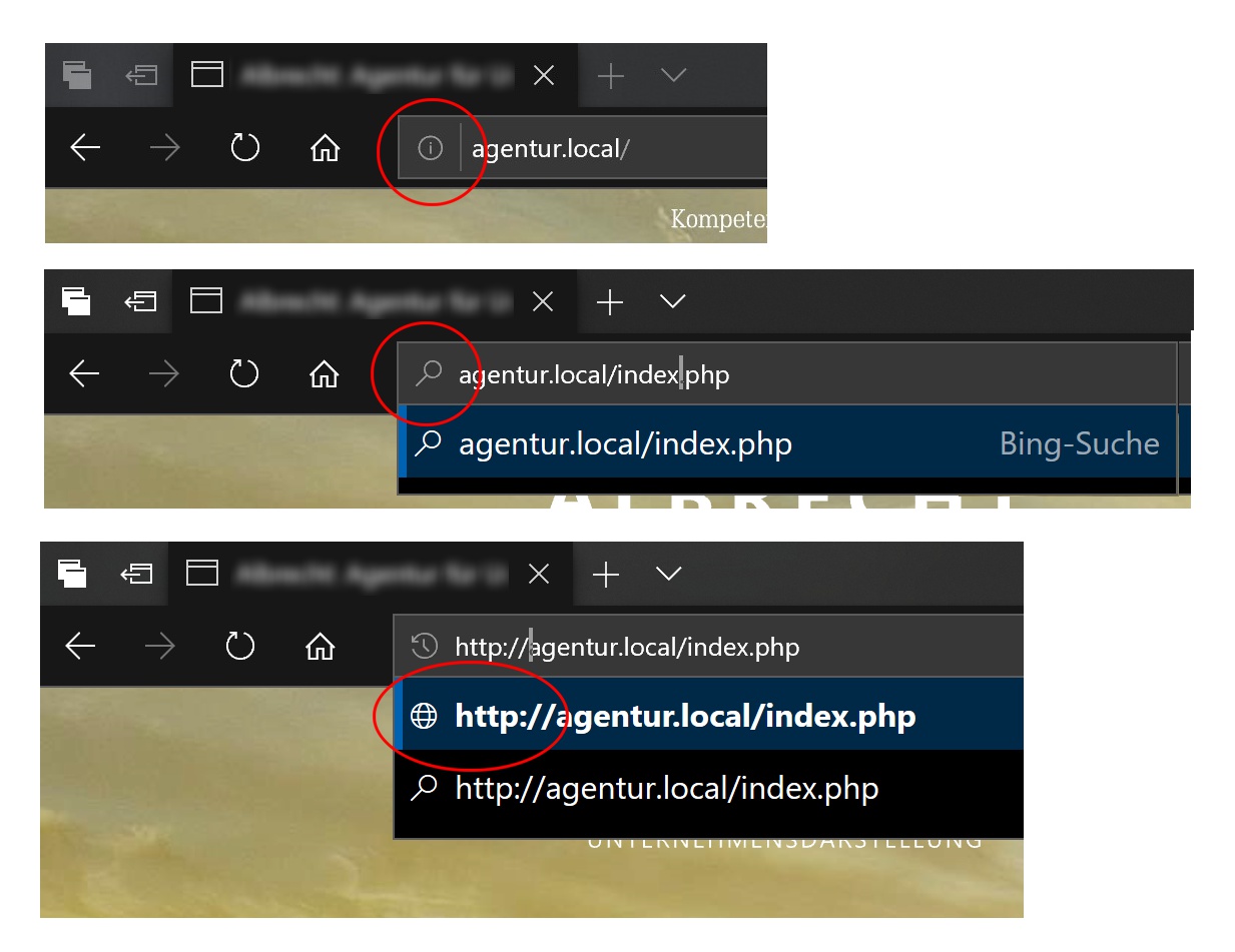 Nerviger Bug: Adresszeile öffnet Websuche statt URL