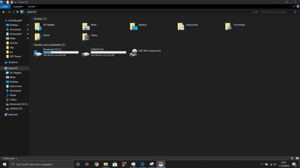 Mein Windows 10 nimmt einfach 500gb für nix ein?