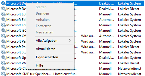 Virus im PC verhindert das Aktivieren von Windows Defender?