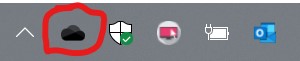 One Drive Symbol in der Taskleiste schwarz?