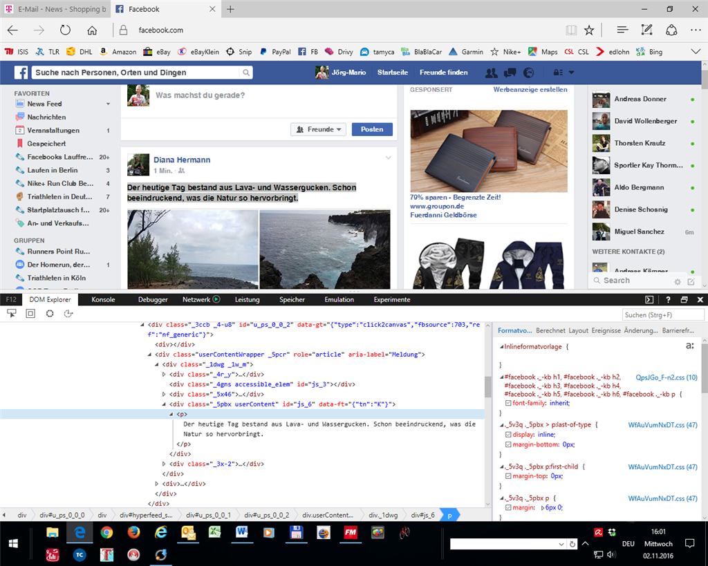 Darstellung der Texte in Microsoft Edge fast nur noch in Fettschrift