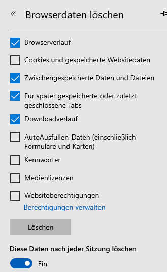 Problem mit Edge und Cookies