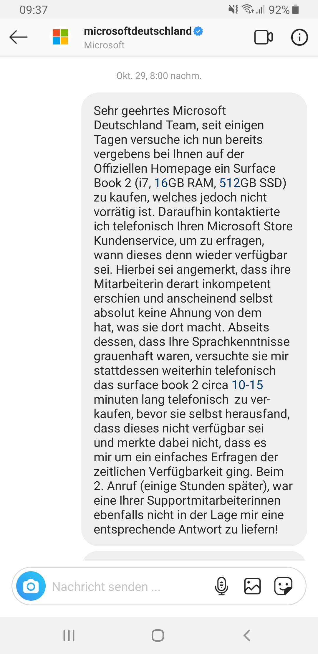 Verfügbarkeit und Kundensupport - ernsthaft?!