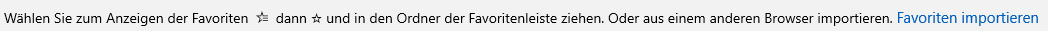 Wie Nervmeldung "Favoriten importieren" wegkriegen?