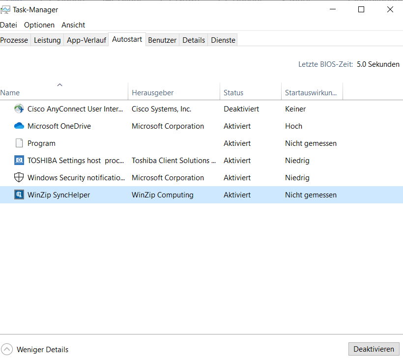Autostart "Program"