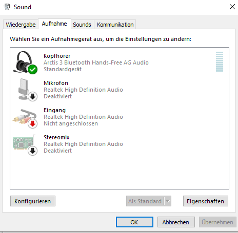 Das Bluetooth Headset funktioniert nicht richtig.