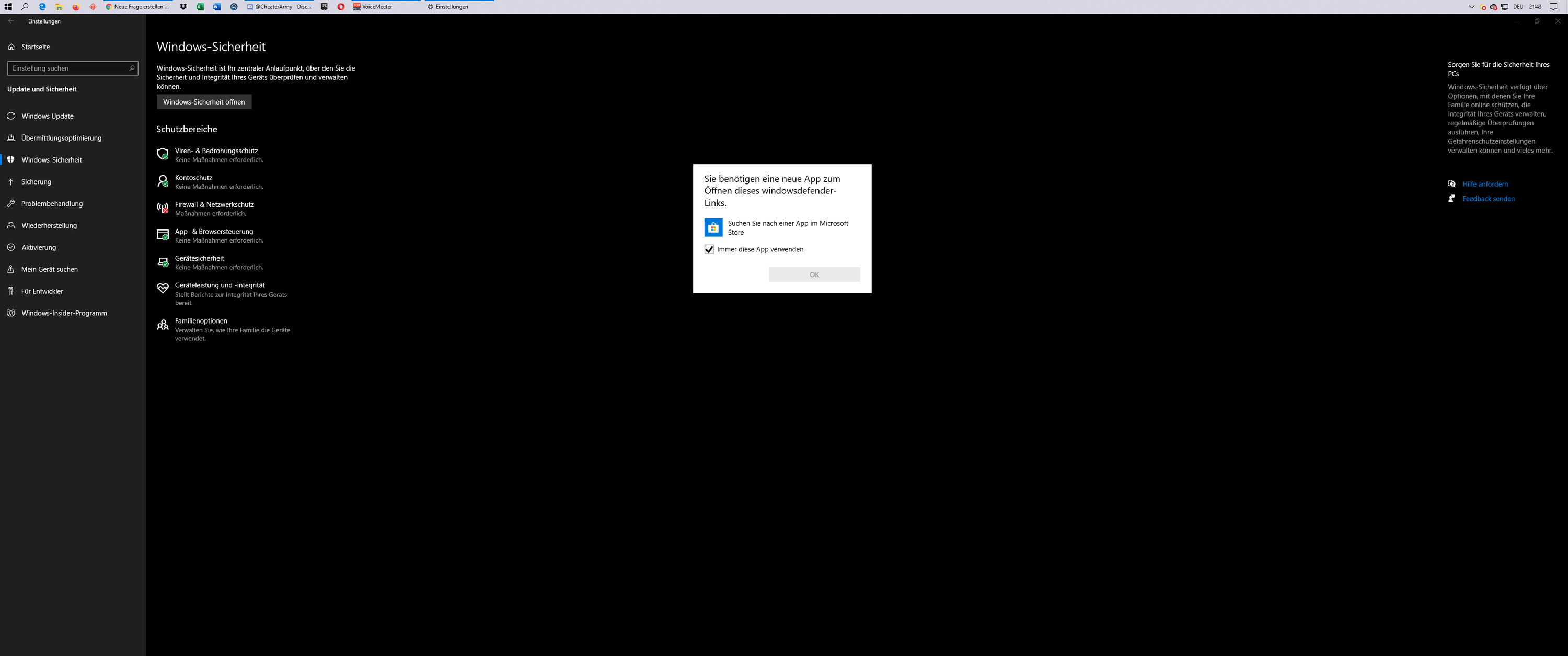 Windows Defender nicht installiert