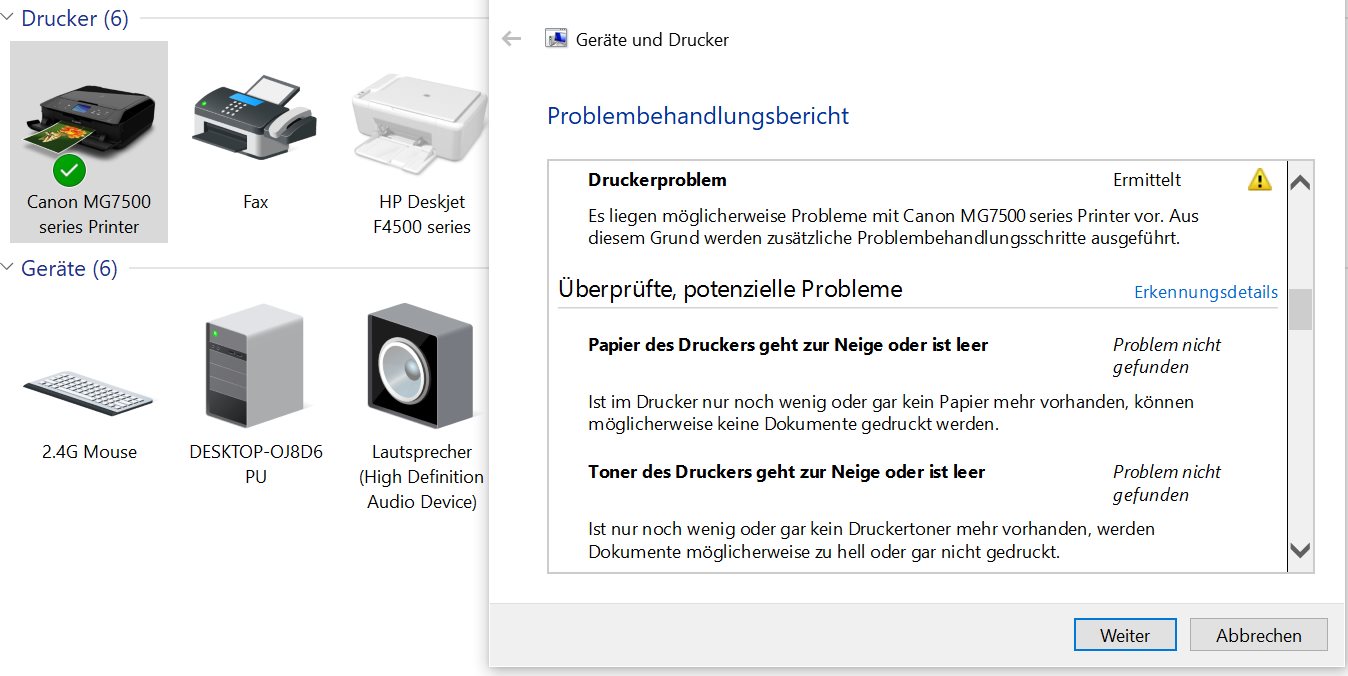 Windows 10/64 20H2 -Update KB 8000502:  ein weiteres Druckerproblem!