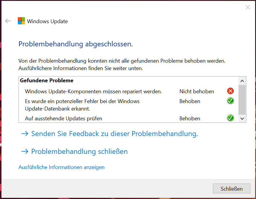 Windows Updated nicht mehr (Fehlercode: 0x8024a206)