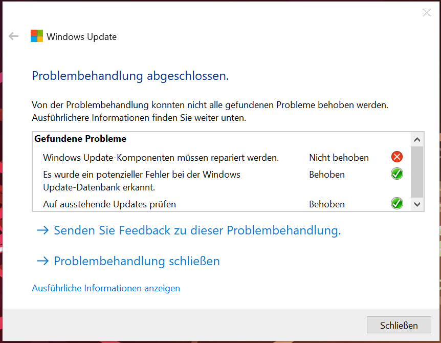 (KB4090007) (KB4295110) (KB4134661) (Fehlercode: 0x8024a206)