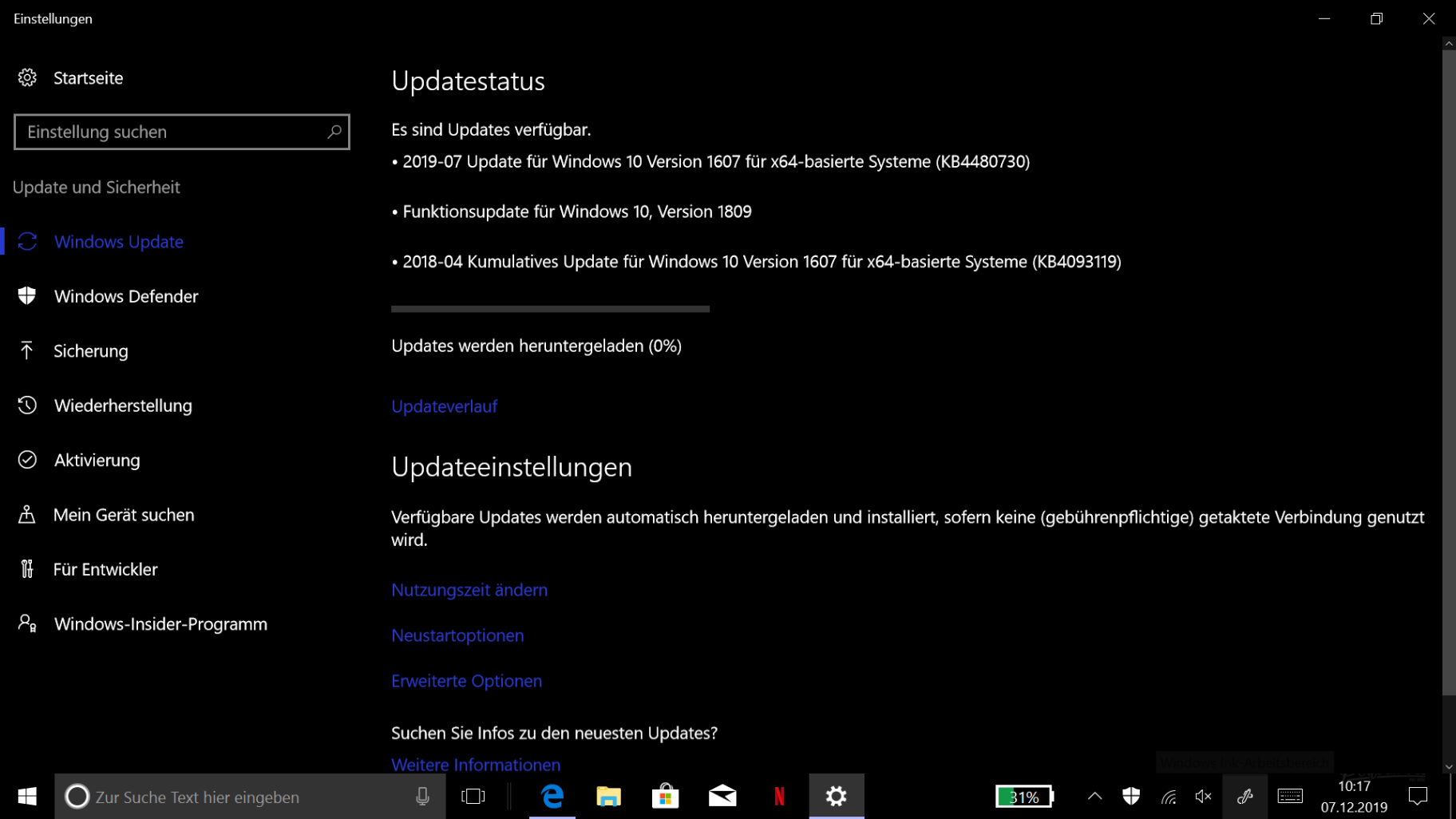 Windows Update in Dauerschleife