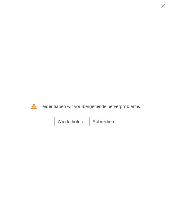 Server- und Verbindungsprobleme Windwos 10, Office 365, Microsoft Store