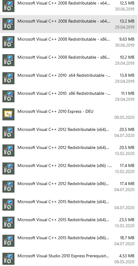 Fehlermeldung:  vcRuntimeMinimum_amd64
