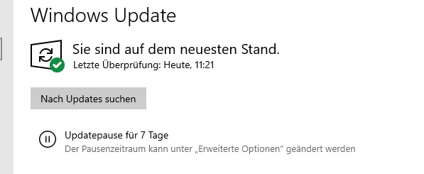 Windows "updates werden ausgeführt" Anzeige spinnt