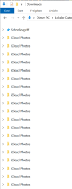 mehrere Verknüpfungen von iCloud Photos