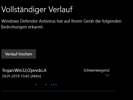 [SEHR DRINGEND] Trojan:Win32/Zpevdo.A kann nicht Entfernt werden!!