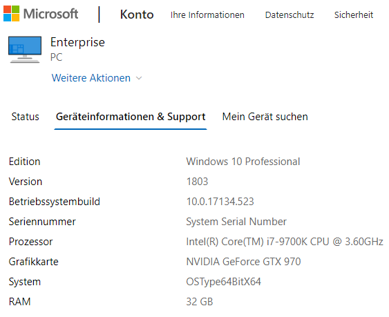 "Ich habe kürzlich die Gerätehardware geändert" Option nicht für Reaktivierung von Windows...