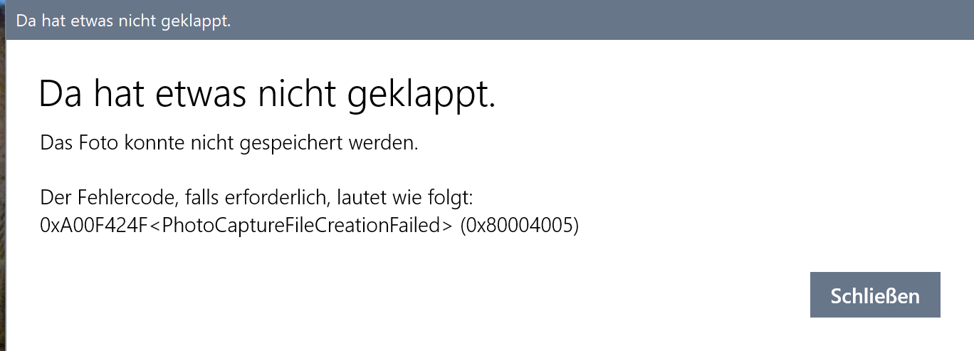 Kamera App Surface