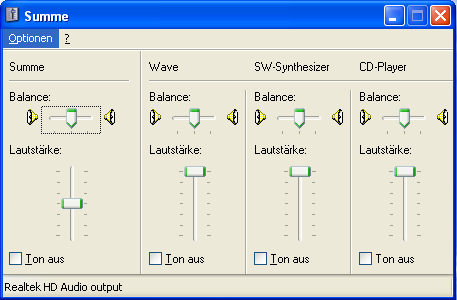 Lautstärke bei altem Surround Headset