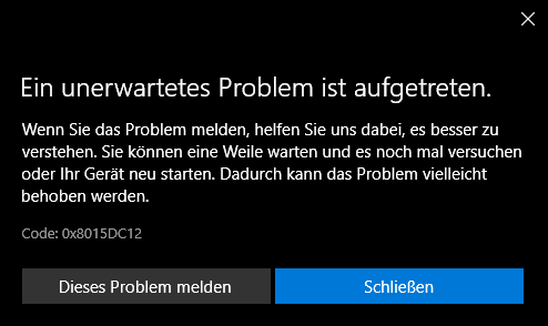 Fehler beim Download von Apps und Spielen im Microsoft Store  Windows 10 20H2