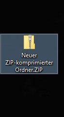 Neues zip Archiv ist die Extension ZIP immer groß geschrieben